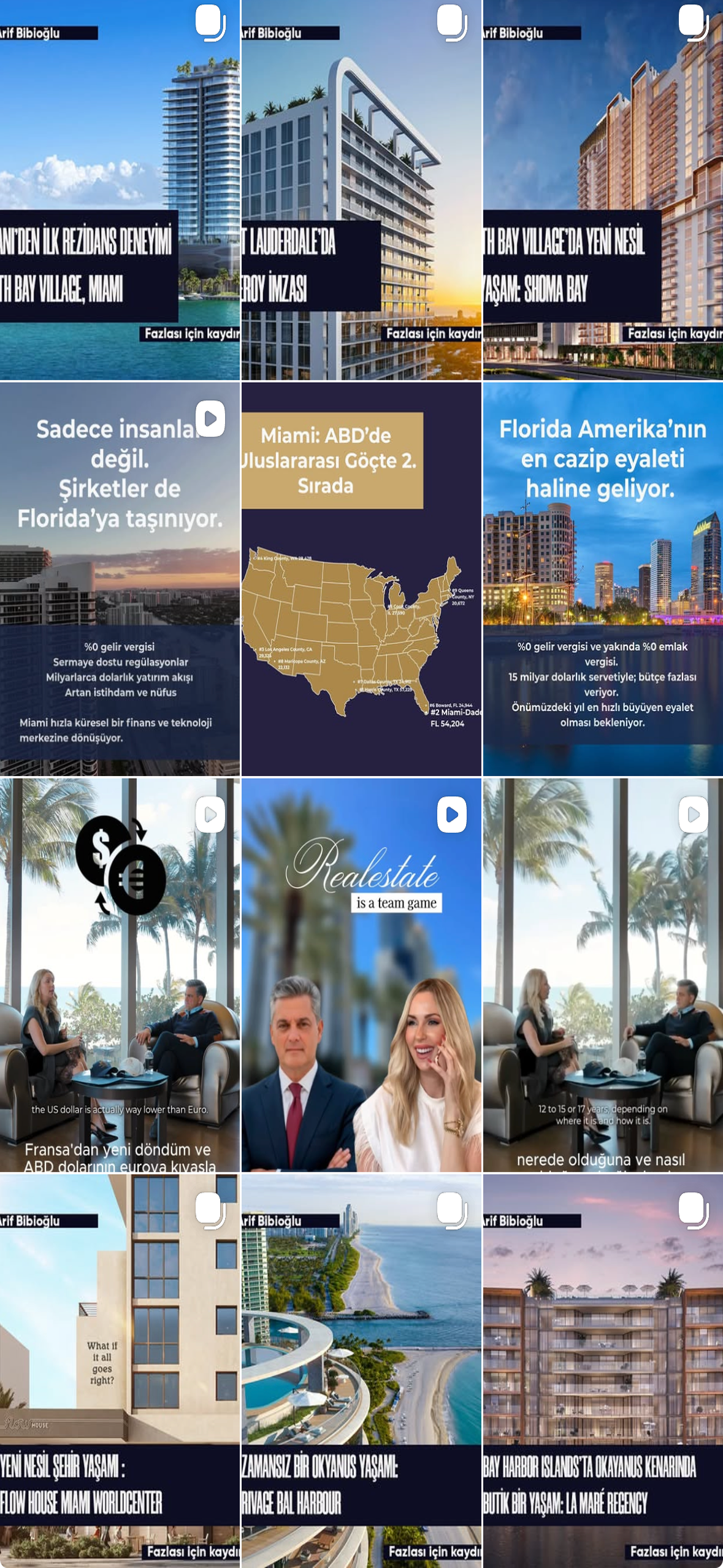 Miami Real Estate social campaign mobile screen